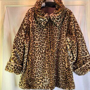 Reversible Leopard Print Swing Coat